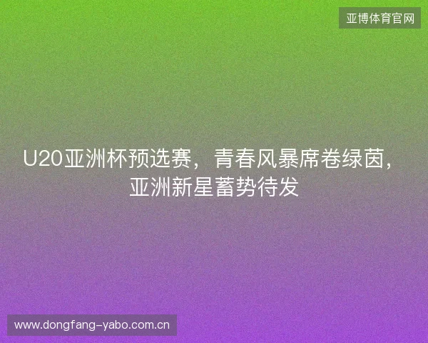 U20亚洲杯预选赛，青春风暴席卷绿茵，亚洲新星蓄势待发